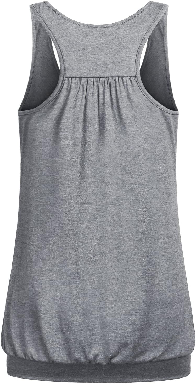 Black sleeveless yoga tank top with racerback design and moisture-wicking fabric — view 2