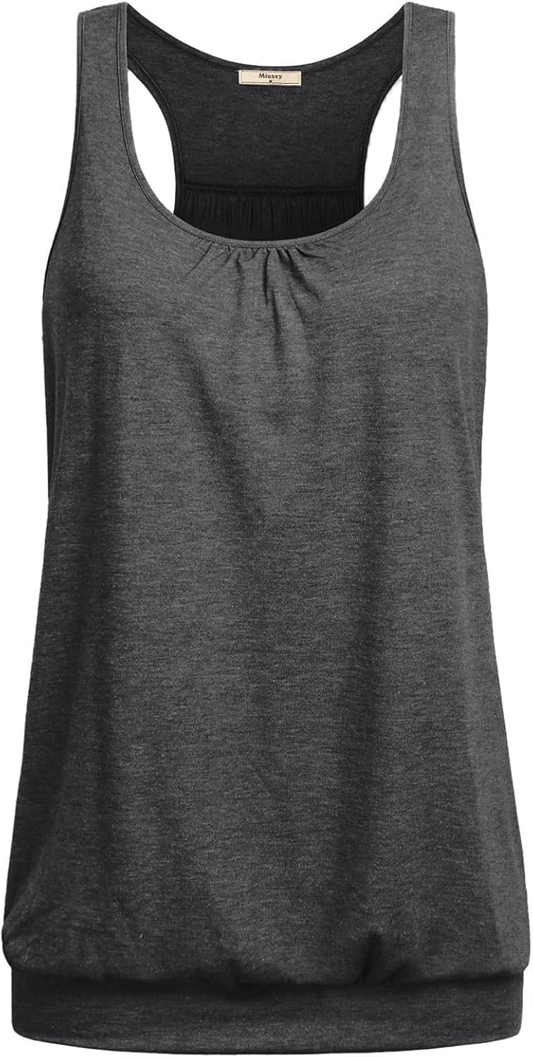 Black sleeveless yoga tank top with racerback design and moisture-wicking fabric — view 4