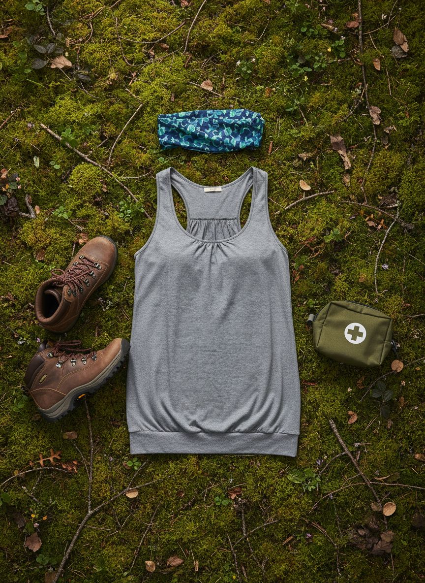 Black sleeveless yoga tank top with racerback design and moisture-wicking fabric โ view 7a