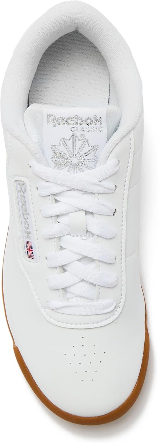 White Reebok Princess sneaker with cushioned sole, minimal design for athleisure wear — view 4