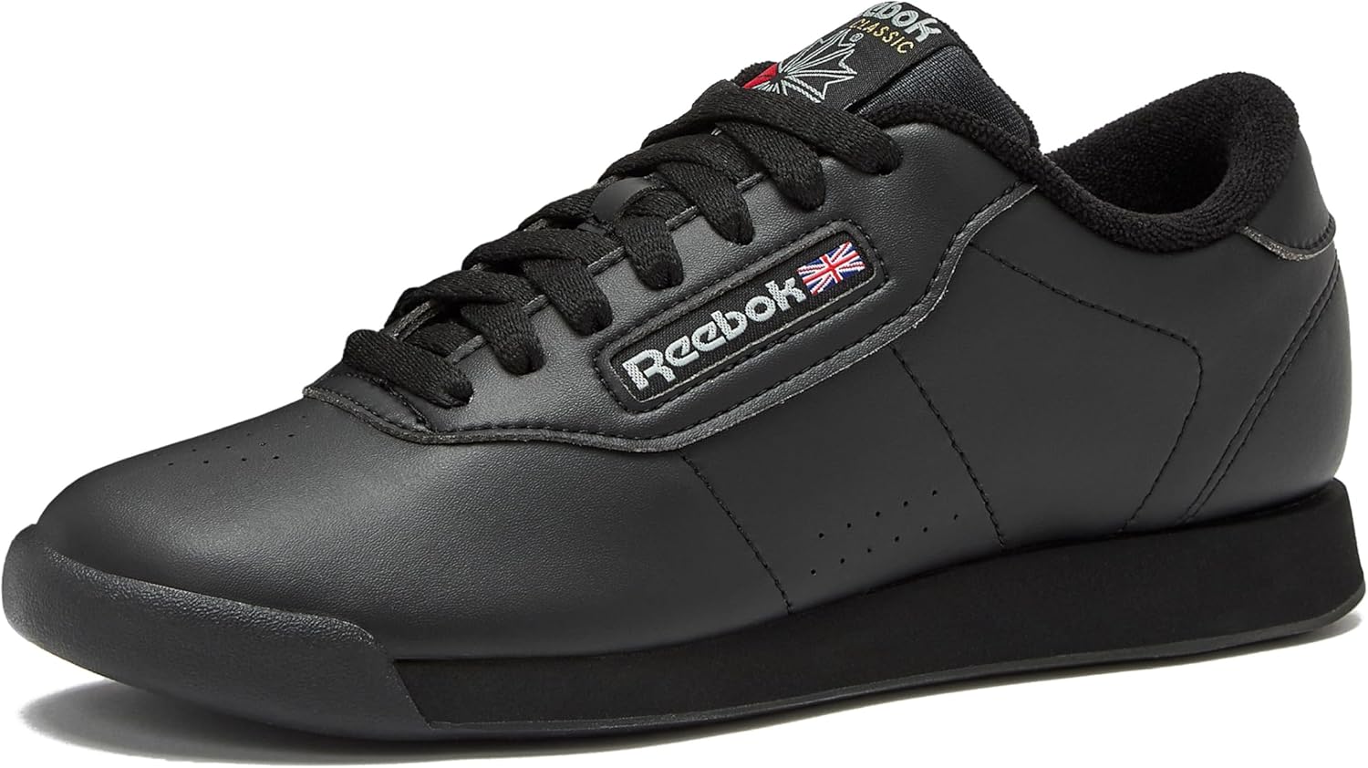 White Reebok Princess sneaker with cushioned sole, minimal design for athleisure wear — view 4
