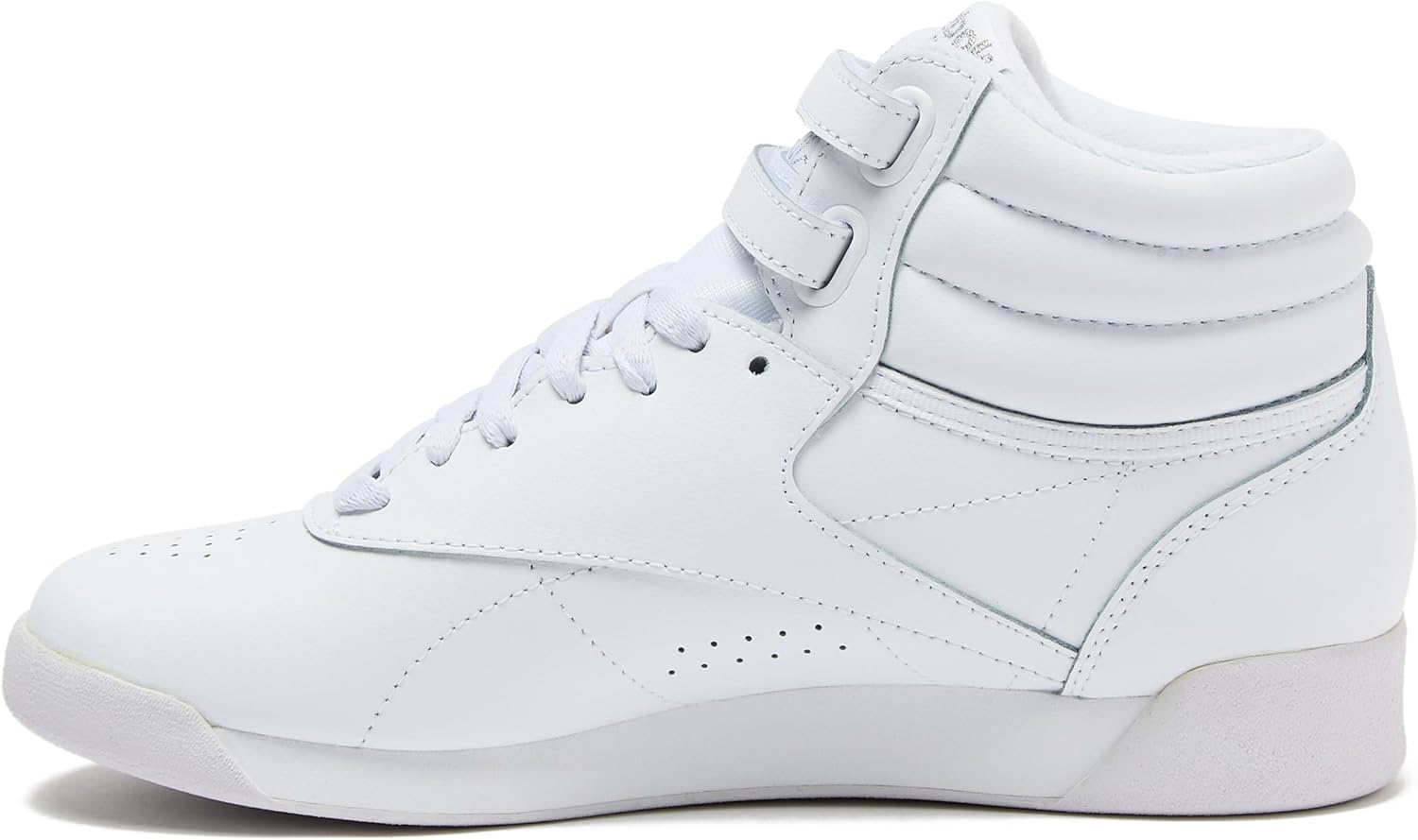 Reebok Freestyle Hi high-top basketball sneaker in classic white with cushioned sole and ankle support — view 4
