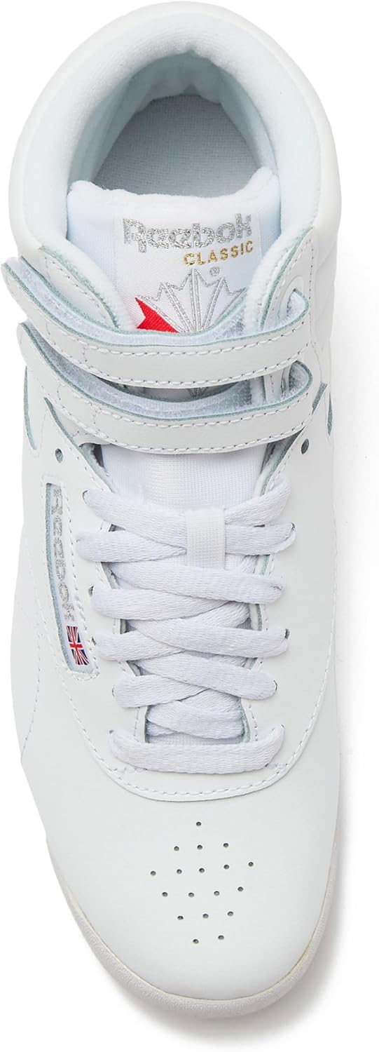 Reebok Freestyle Hi high-top basketball sneaker in classic white with cushioned sole and ankle support — view 2