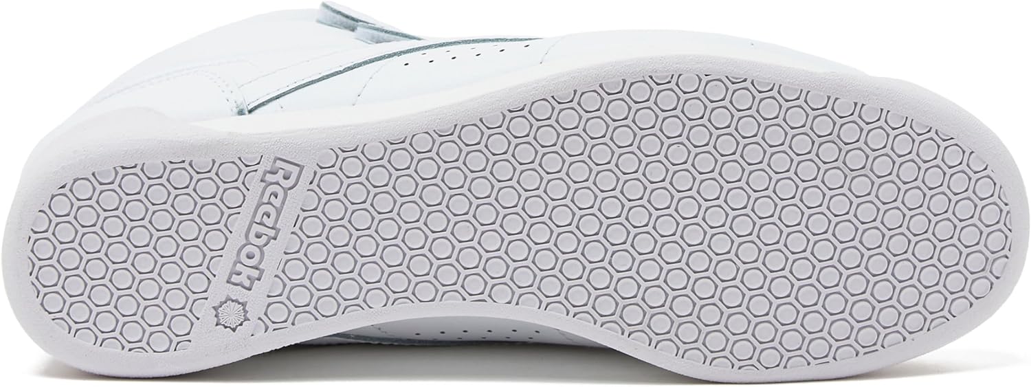 Reebok Freestyle Hi high-top basketball sneaker in classic white with cushioned sole and ankle support — view 3