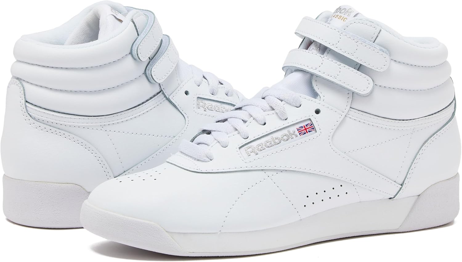 Reebok Freestyle Hi high-top basketball sneaker in classic white with cushioned sole and ankle support — view 4