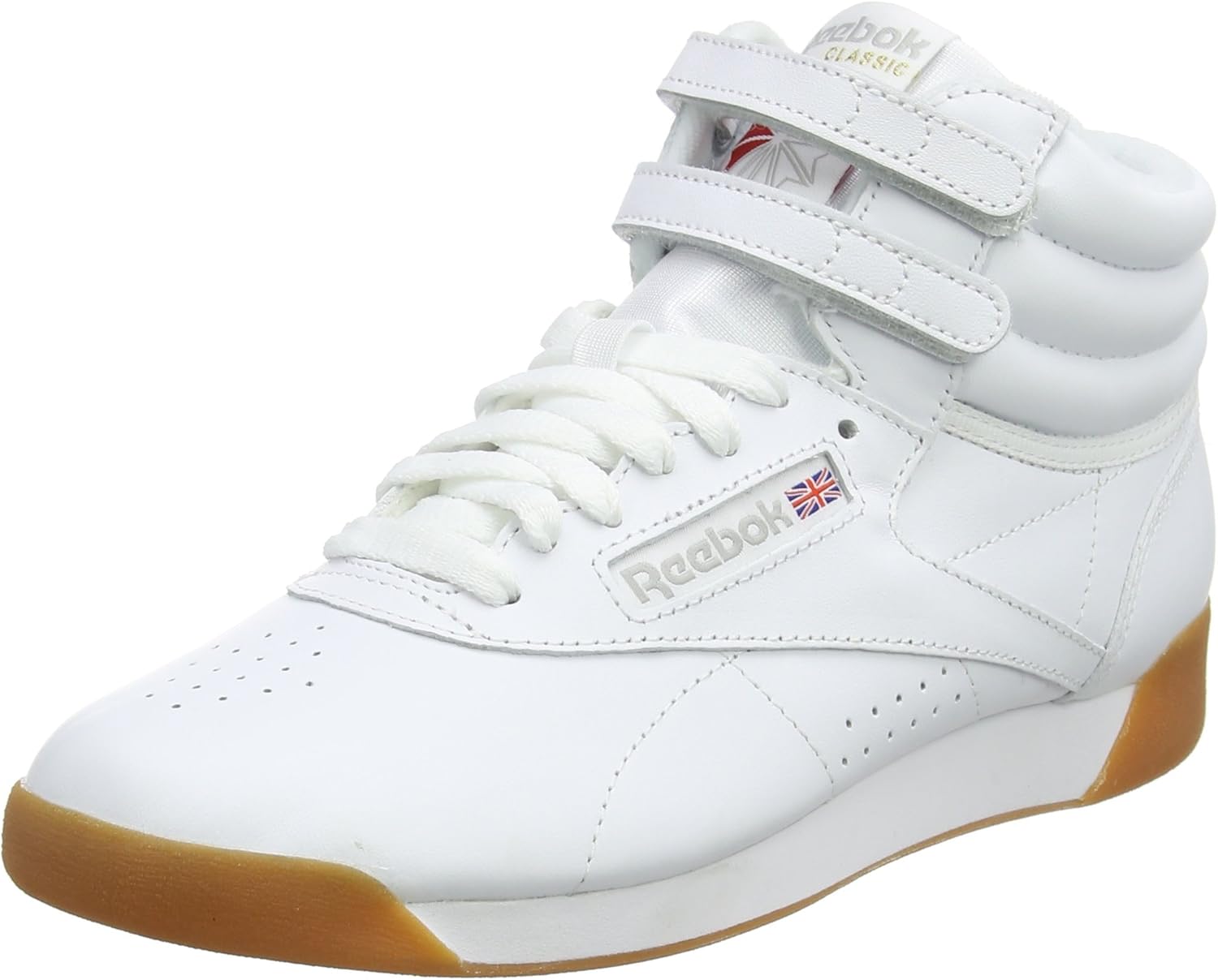 Reebok Freestyle Hi high-top basketball sneaker in classic white with cushioned sole and ankle support — view 5