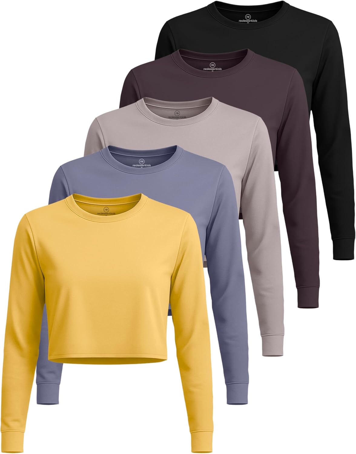 Women's fitted dry-fit crop top in {color} with moisture-wicking fabric, shown front view for running and gym workouts โ view 5