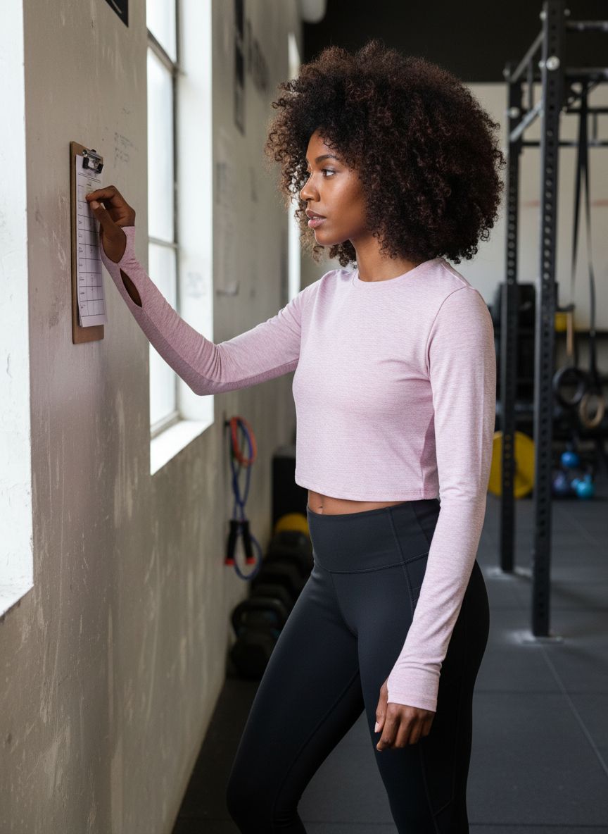Women's fitted dry-fit crop top in {color} with moisture-wicking fabric, shown front view for running and gym workouts — view 2