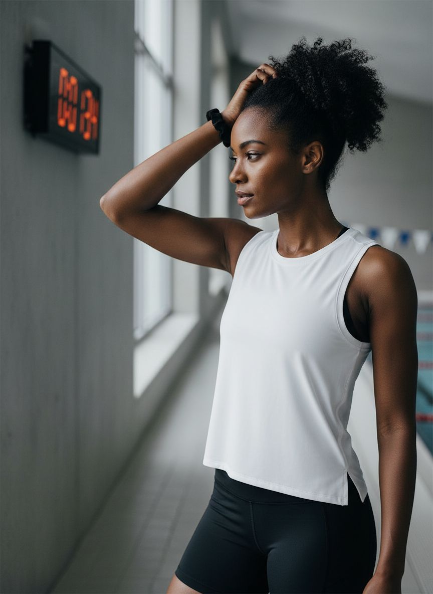 Ice silk crop workout tank top in {color} with cool-dry moisture-wicking fabric, relaxed fit sleeveless design โ view 6