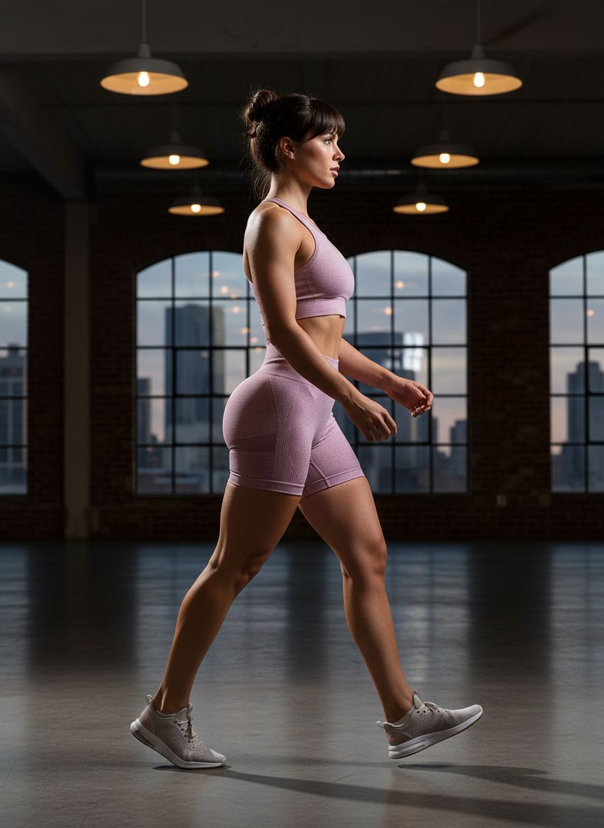 High-waisted squat-proof lifting shorts in {color} with seamless butt-lifting design and four-way stretch fabric — view 3