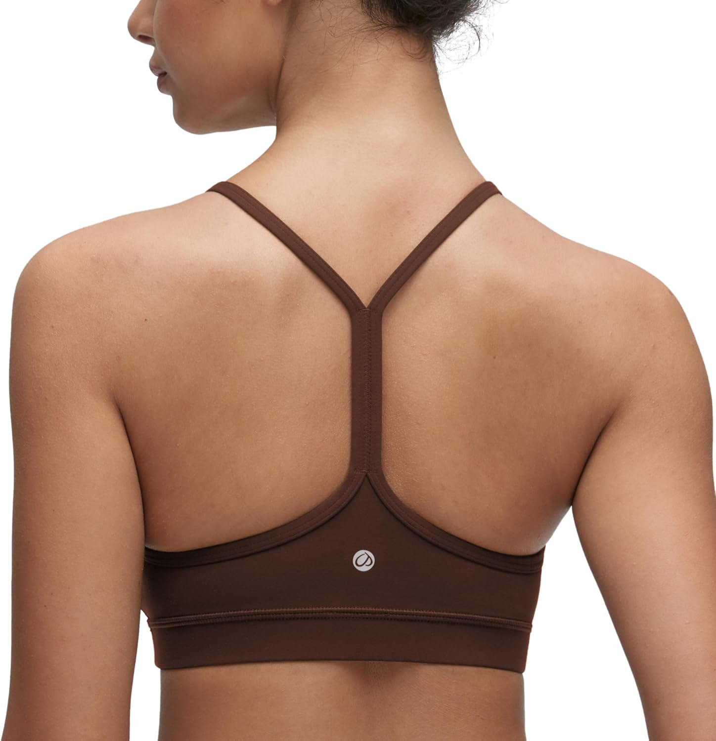 CRZ YOGA Butterluxe Y Back sports bra in black with padded racerback and low-impact support — view 5