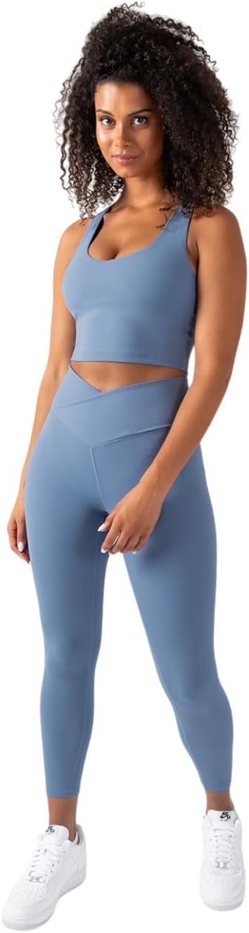 Black racerback sports bra tank with removable cups and low-impact support, front view โ view 2