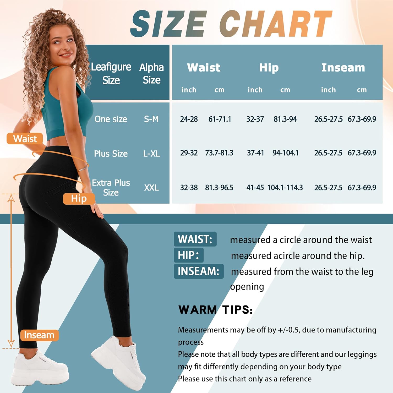 High-waisted yoga leggings in [color] with side pockets and four-way stretch fabric — view 3
