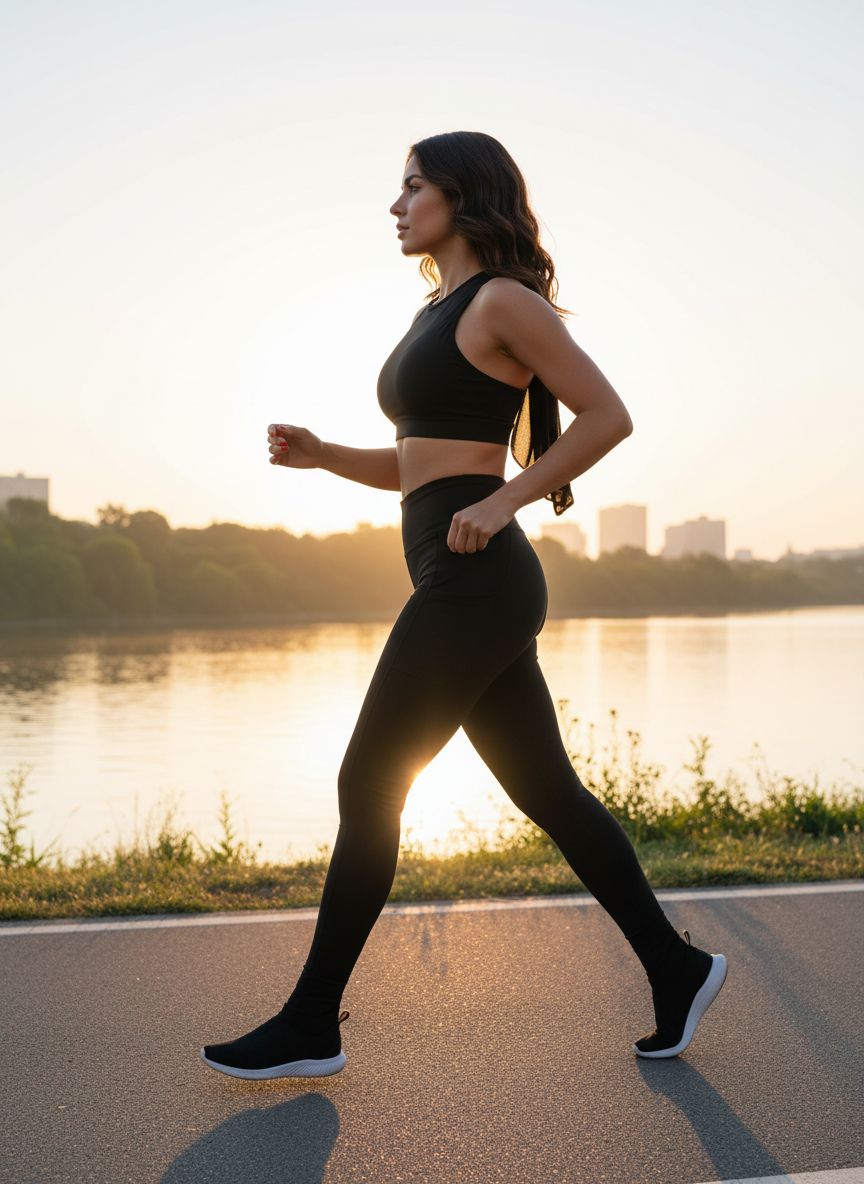 High-waisted yoga leggings in [color] with side pockets and four-way stretch fabric — view 3