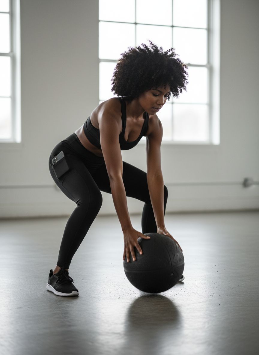 High-waisted yoga leggings in [color] with side pockets and four-way stretch fabric — view 3a