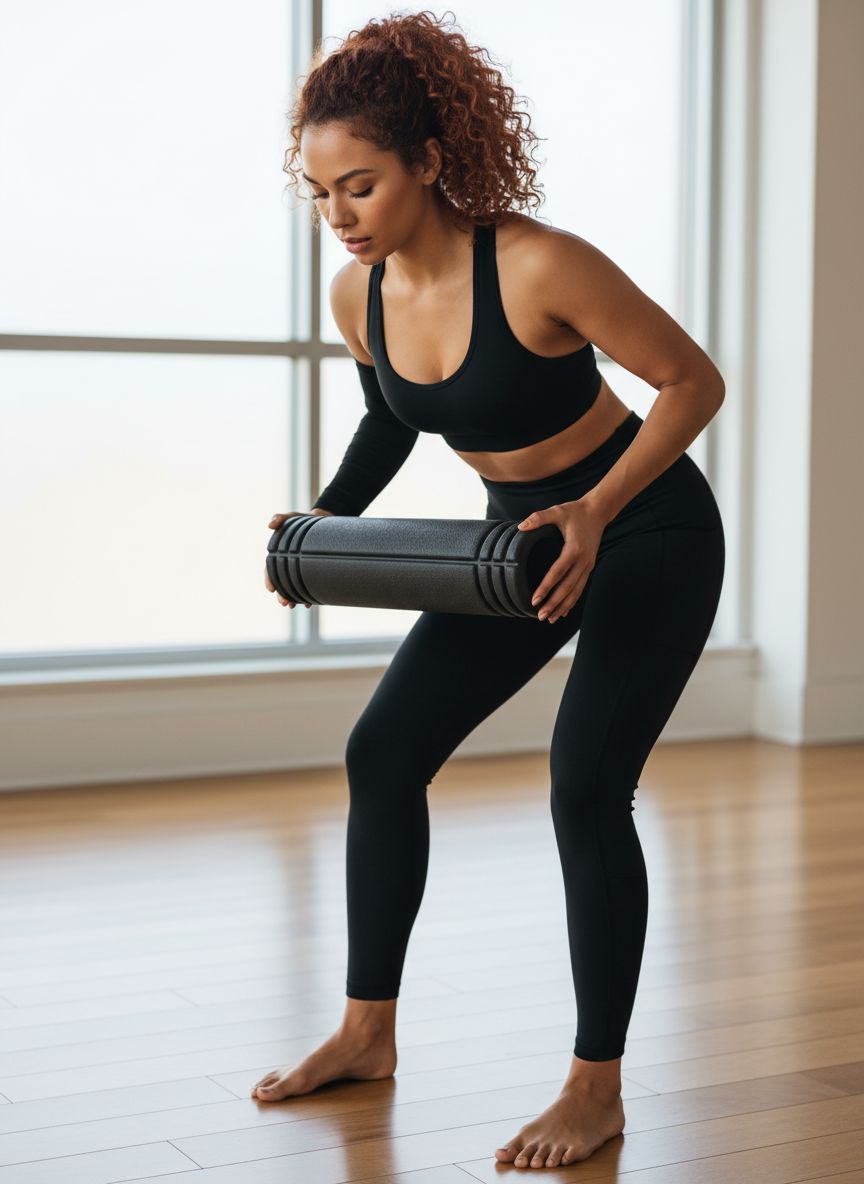 High-waisted yoga leggings in [color] with side pockets and four-way stretch fabric — view 6