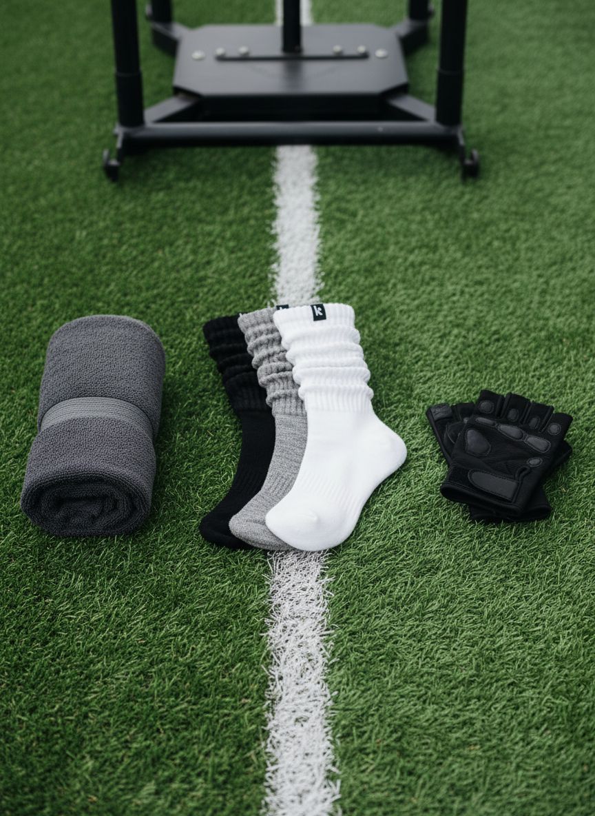Multicolor scrunch crew socks with breathable moisture-wicking fabric, shown in relaxed fit for running and everyday wear — view 7a