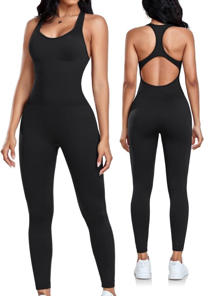 Seamless Racerback Yoga Jumpsuit for Studio 2026