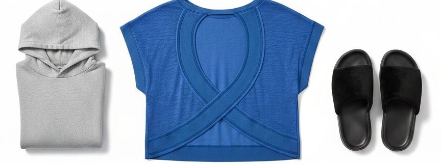 Black open back crop tee with moisture-wicking fabric, shown front and back views for running and yoga โ view 7a