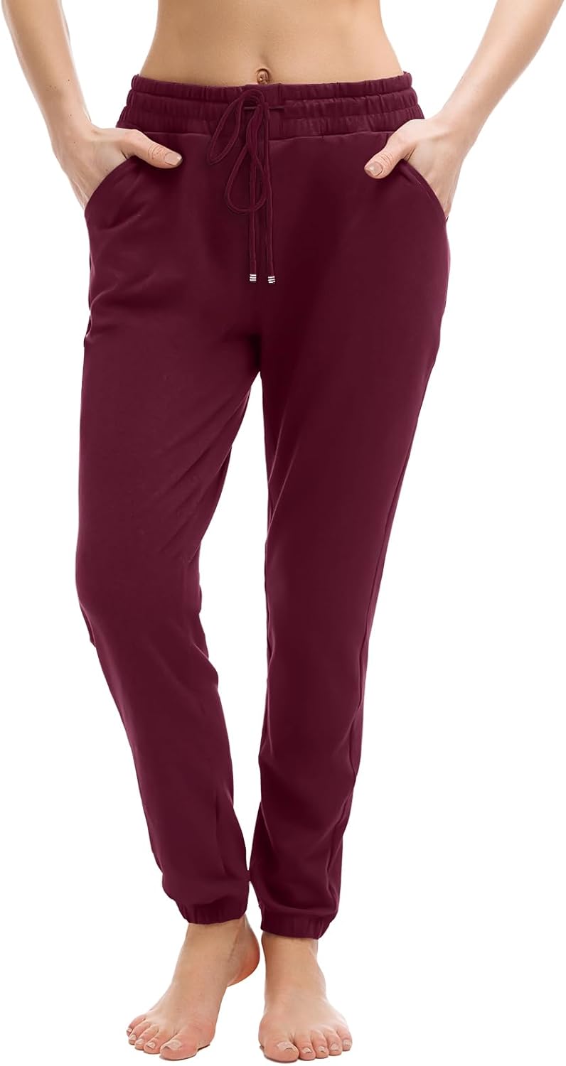 heather grey relaxed joggers with pockets and drawstring, moisture-wicking fabric — view 5