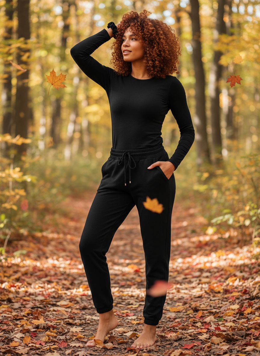heather grey relaxed joggers with pockets and drawstring, moisture-wicking fabric โ view 6