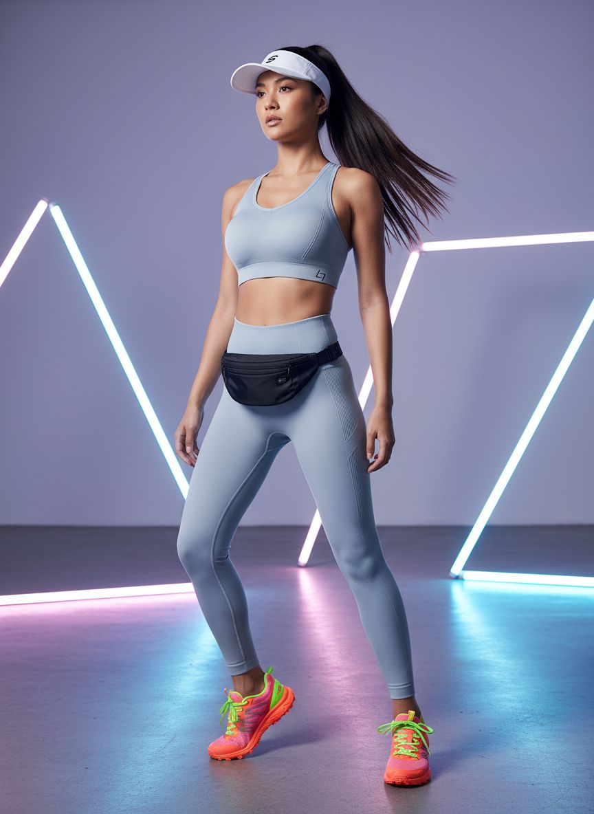 Black padded racerback sports bra with seamless construction, front view showing supportive fit — view 5a