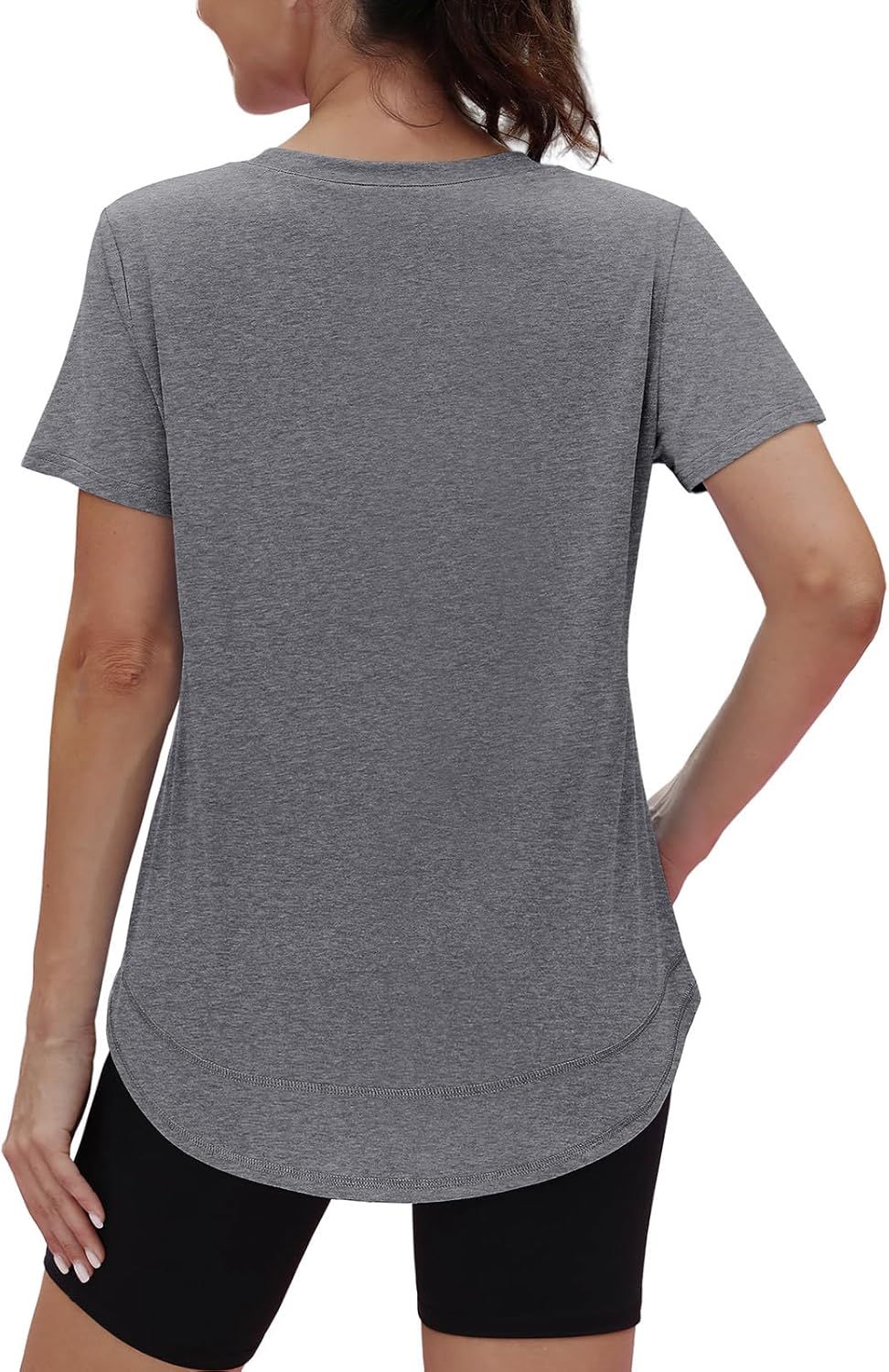 Women's quick-dry running top in {color} with moisture-wicking fabric, fitted silhouette for active wear โ view 2