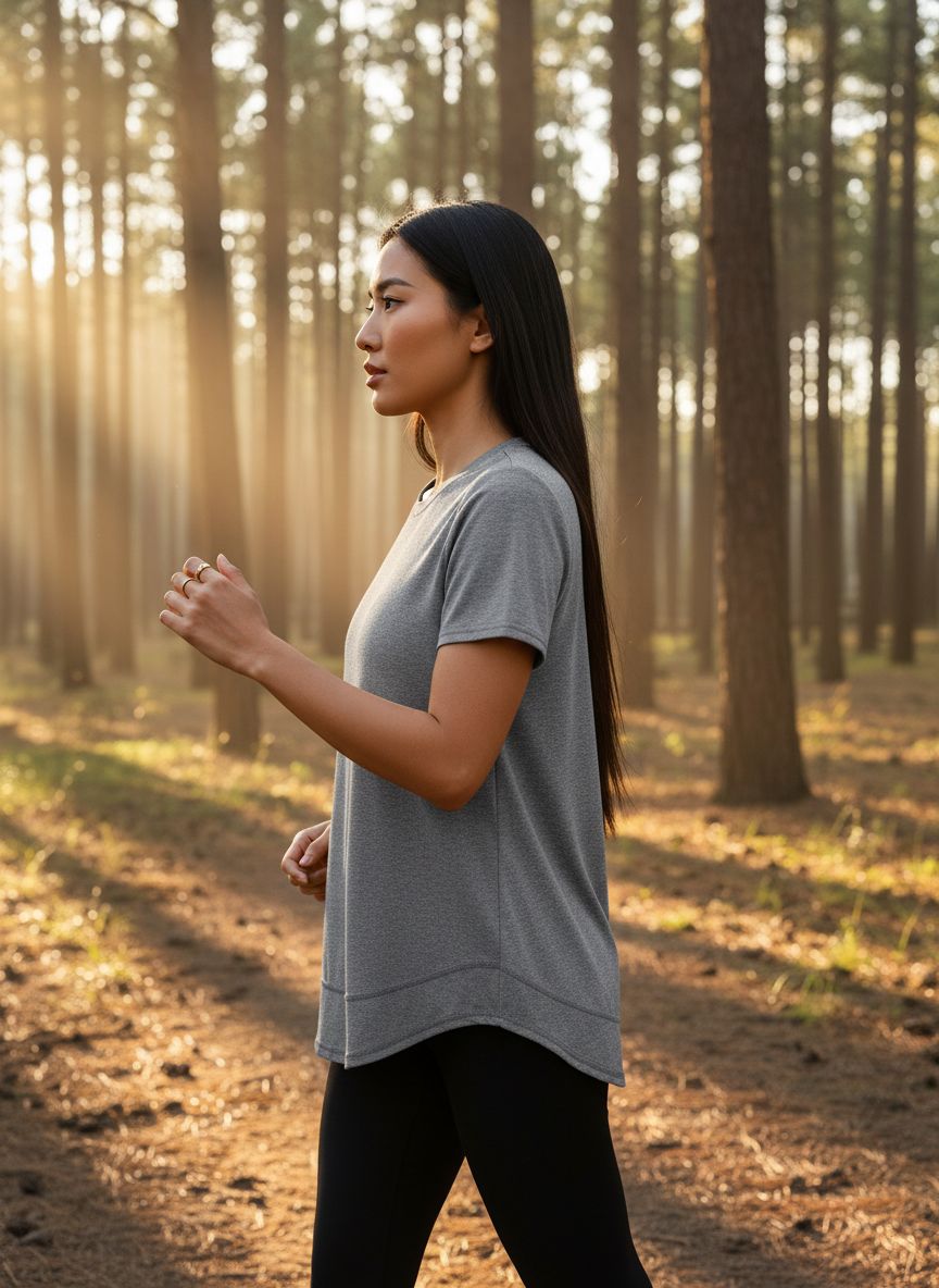 Women's quick-dry running top in {color} with moisture-wicking fabric, fitted silhouette for active wear โ view 3
