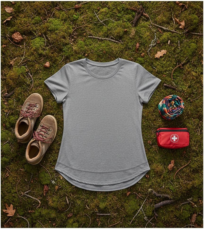 Women's quick-dry running top in {color} with moisture-wicking fabric, fitted silhouette for active wear โ view 7a