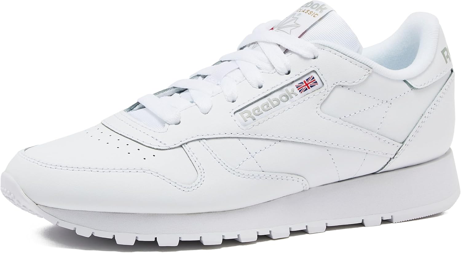Reebok Classic Leather Sneaker in {color} with cushioned sole and classic court silhouette — front