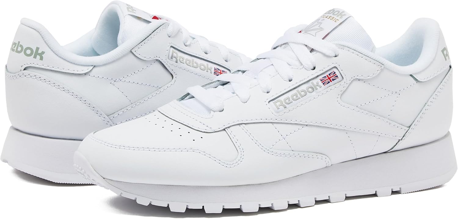 Reebok Classic Leather Sneaker in {color} with cushioned sole and classic court silhouette โ view 3