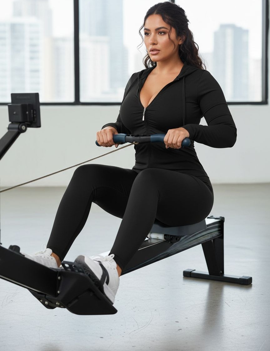 Black bodycon tracksuit set with zip-up hoodie jacket and jogger pants, four-way stretch fabric โ view 3a