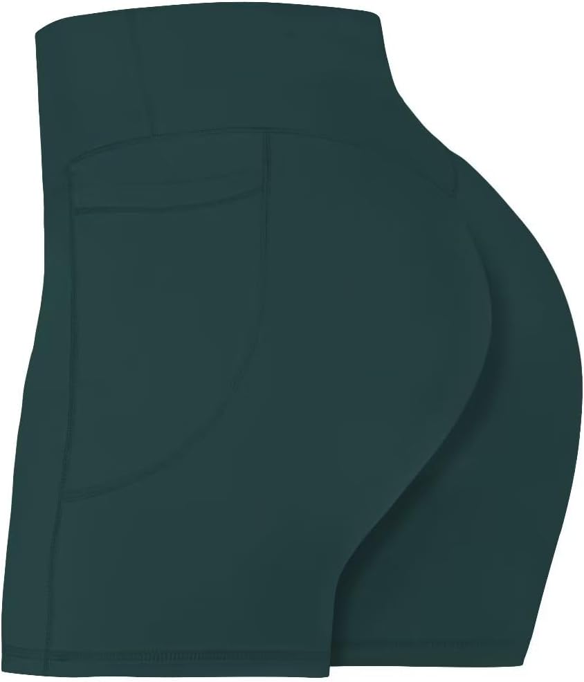 Sunzel black biker shorts with no front seam, squat-proof fabric, and tummy control, shown on woman in yoga pose — view 5