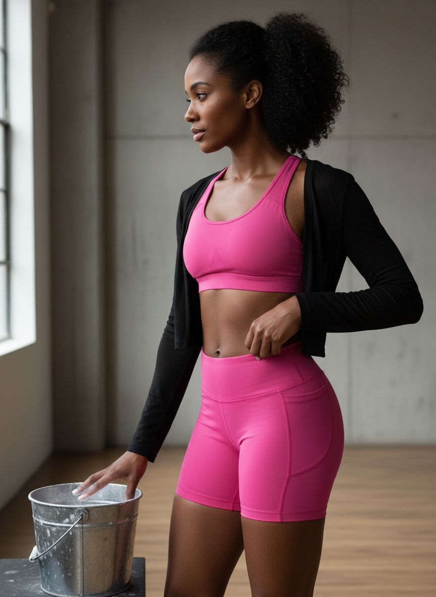 Sunzel black biker shorts with no front seam, squat-proof fabric, and tummy control, shown on woman in yoga pose — view 7a