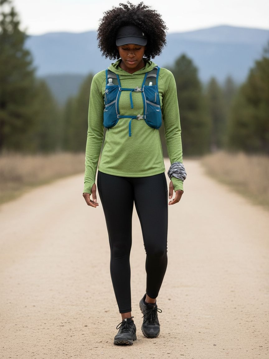 {color} UPF 50+ sun protection hoodie with lightweight moisture-wicking fabric, shown front/back view for outdoor activities — view 6