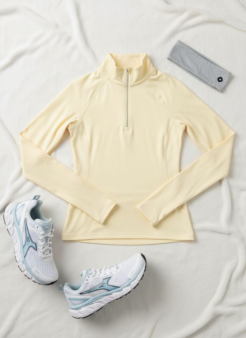 Women's UPF 50+ mock zip active top in [color] with moisture-wicking performance fabric — view 6b