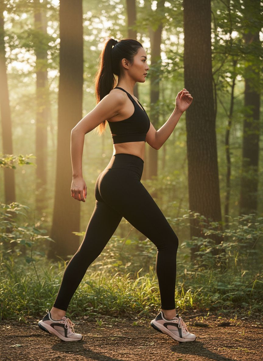 Fabletics Define high-waisted yoga legging in black with maximum compression fabric, front view — view 2a