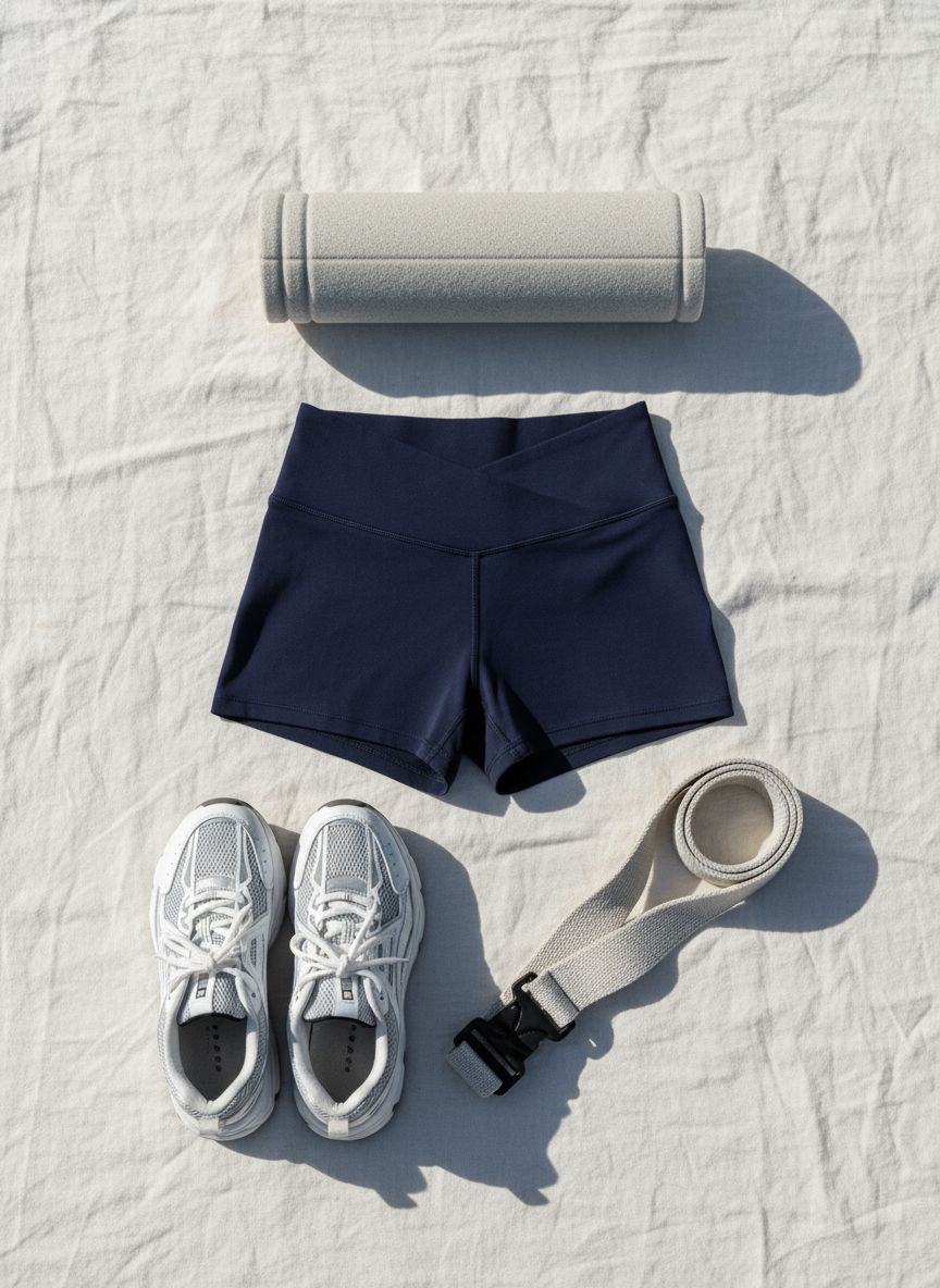 High-waisted volley shorts with four-way stretch fabric, shown in {color} for HIIT and workout training — view 6b
