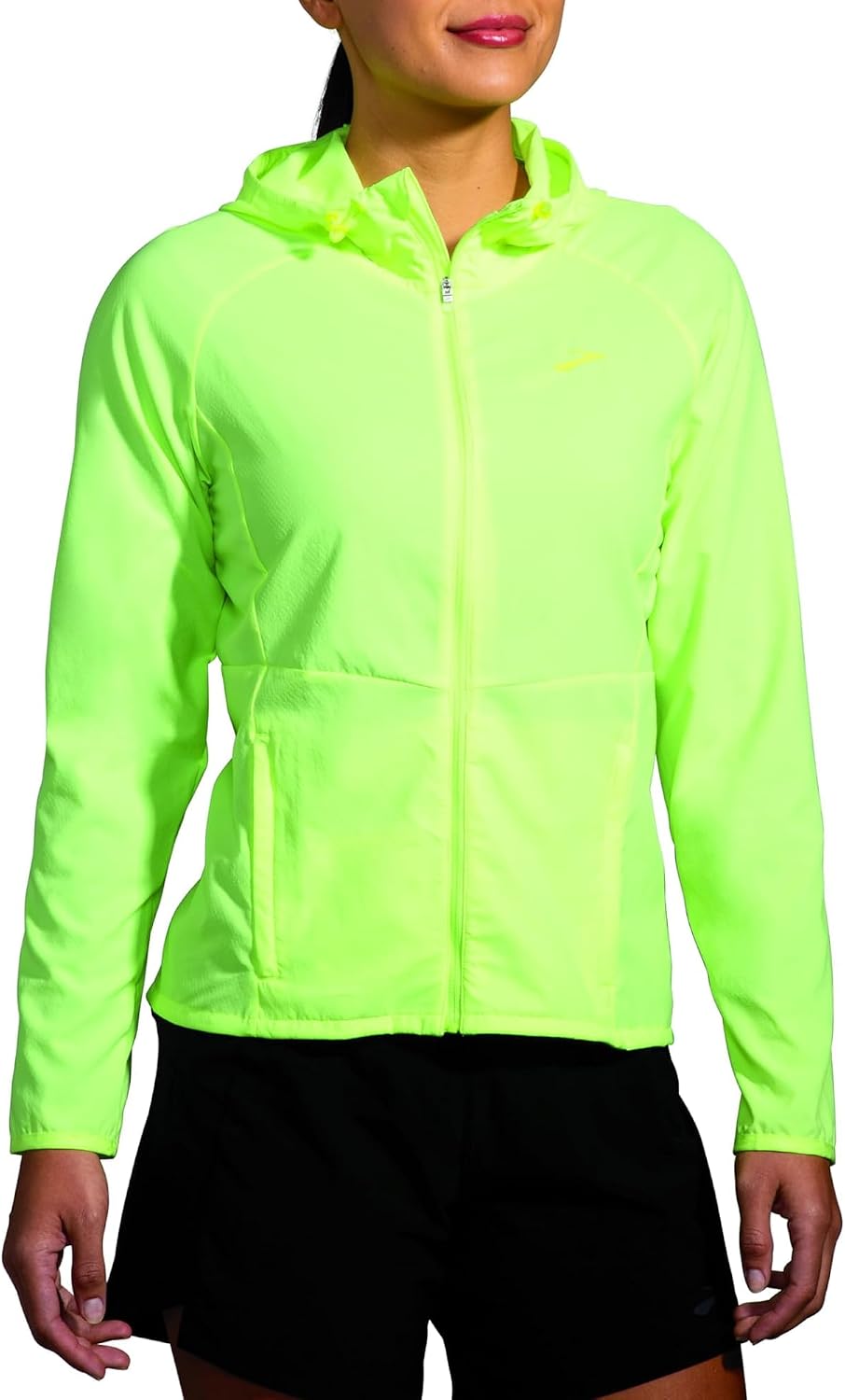 Brooks Canopy water-resistant running jacket in {color} with UPF 50+ protection — view 3