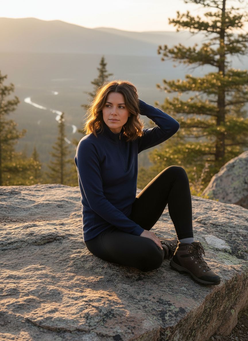 Heather grey merino wool thermal base layer 1/4 zip with moisture-wicking fabric, front and back views — view 4b