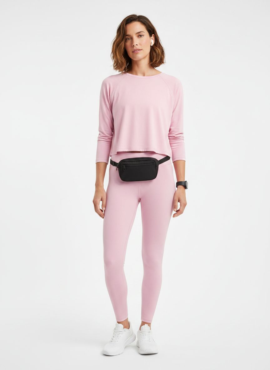 Featherweight Daydreamer pullover in {color} showing relaxed fit and soft brushed fleece texture — view 5