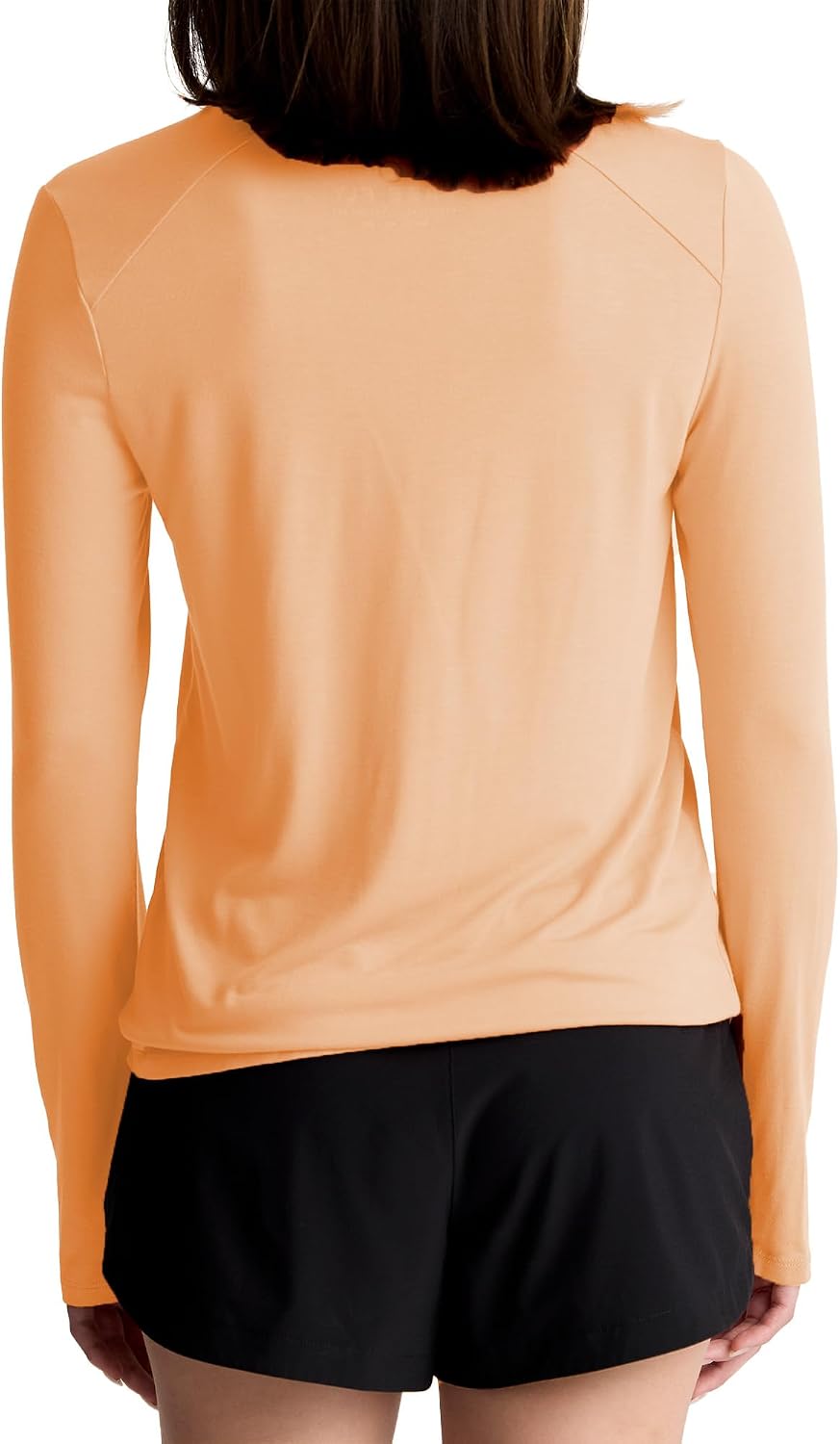 Women's long sleeve sun shirt in {color} with UPF 50+ protection and moisture-wicking fabric — view 2