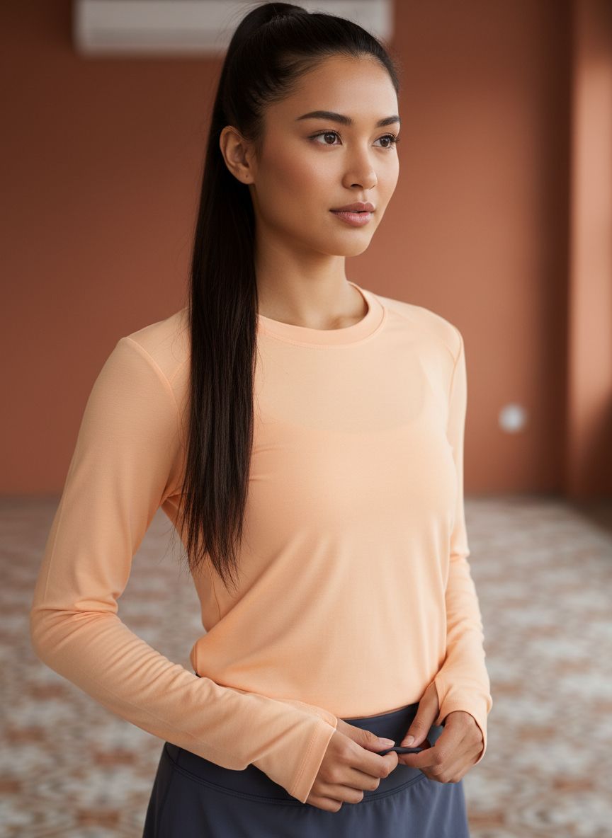 Women's long sleeve sun shirt in {color} with UPF 50+ protection and moisture-wicking fabric — view 1