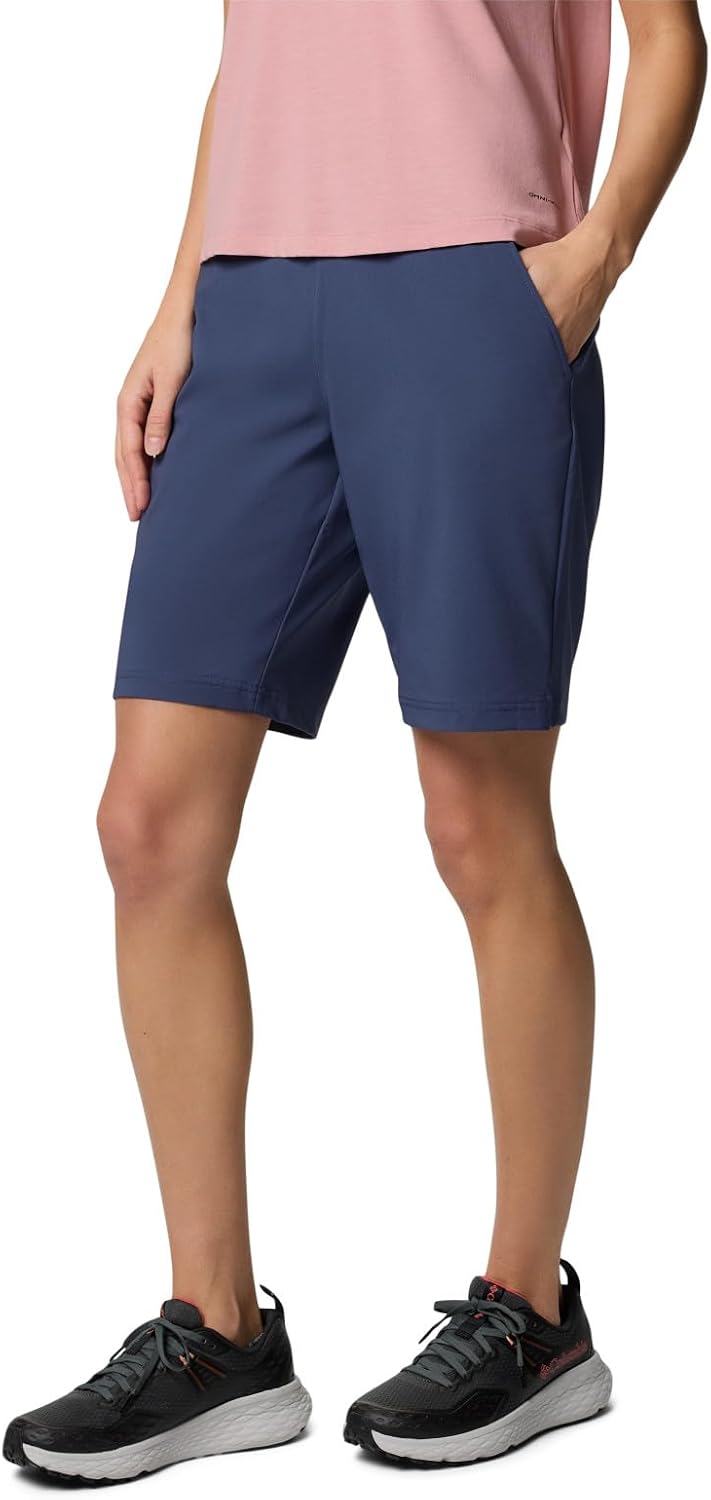 Columbia All Seasons Long Shorts in black with moisture-wicking weather-resistant fabric, relaxed fit for outdoor activities — view 3