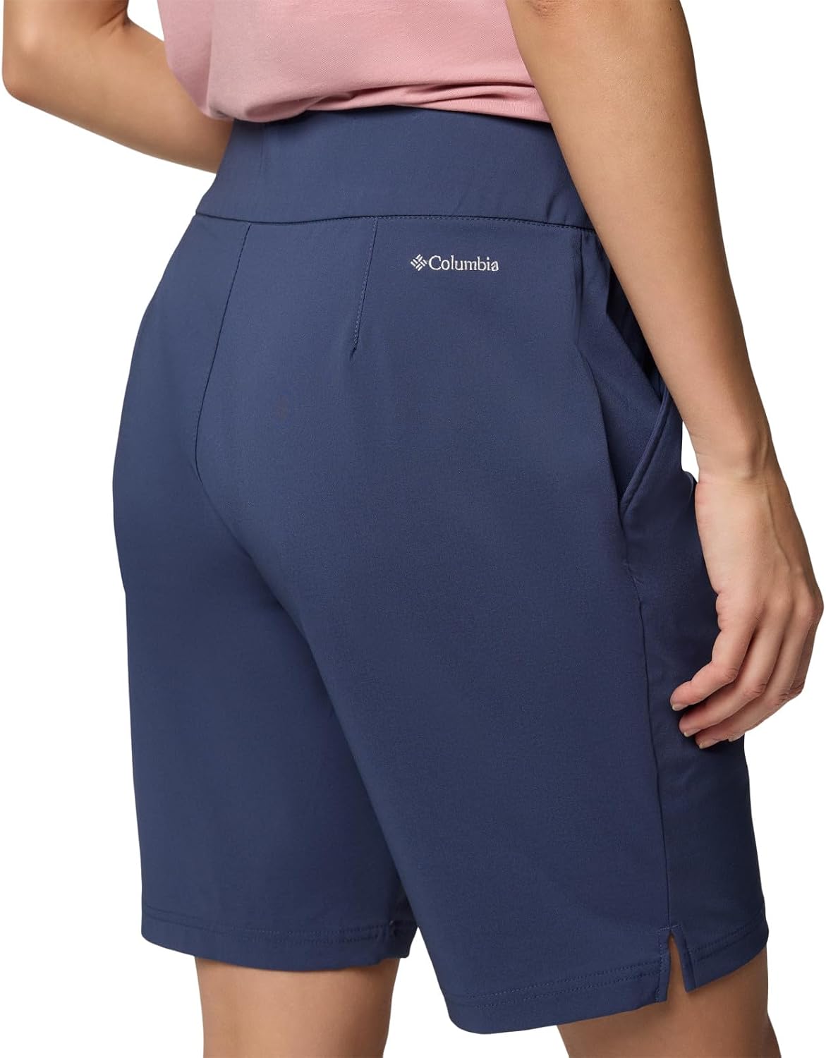 Columbia All Seasons Long Shorts in black with moisture-wicking weather-resistant fabric, relaxed fit for outdoor activities — view 1