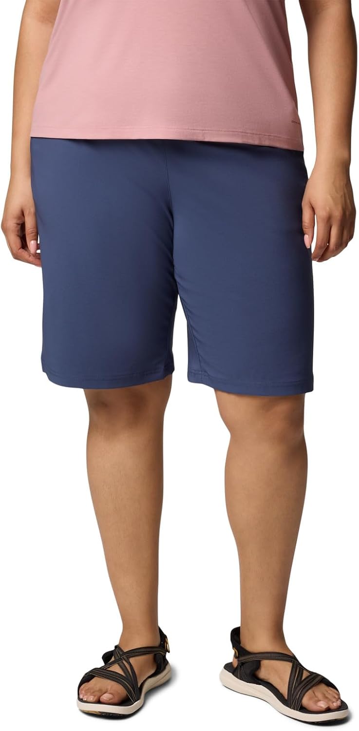 Columbia All Seasons Long Shorts in black with moisture-wicking weather-resistant fabric, relaxed fit for outdoor activities — view 2