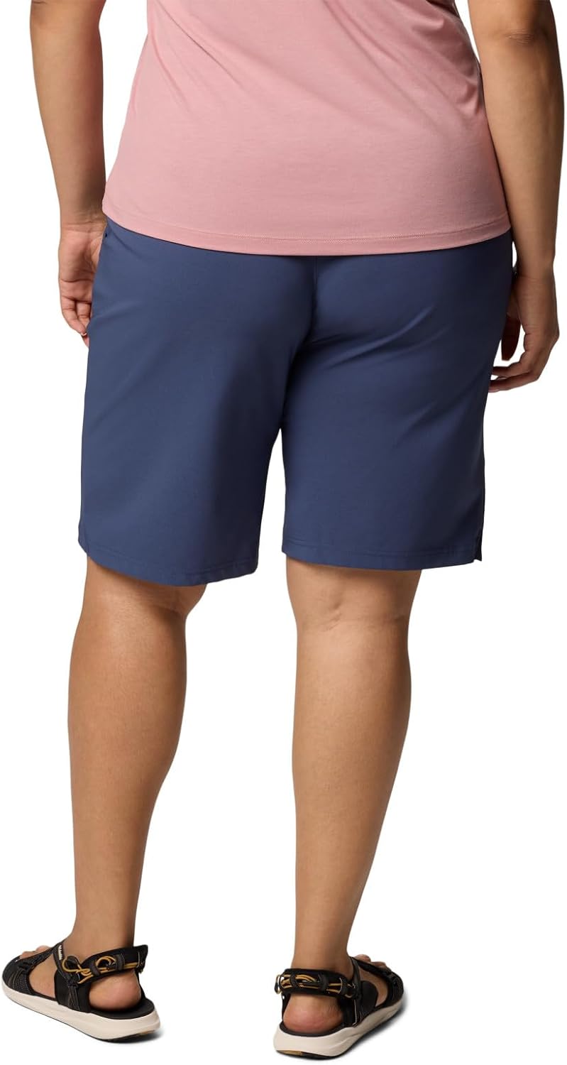 Columbia All Seasons Long Shorts in black with moisture-wicking weather-resistant fabric, relaxed fit for outdoor activities — view 3