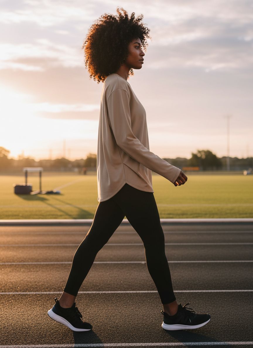 Black oversized long sleeve athleisure top with moisture-wicking fabric — view 2a