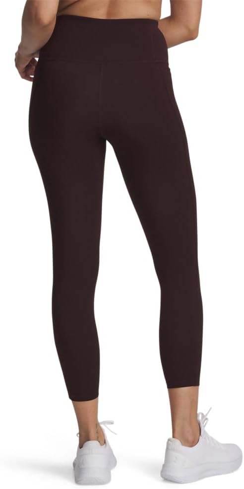 Under Armour Women's Movement Ankle Leggings in black with four-way stretch fabric, front view — view 2