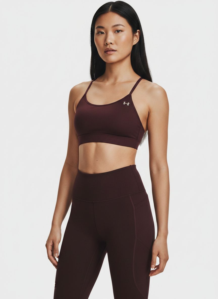 Under Armour Women's Movement Ankle Leggings in black with four-way stretch fabric, front view โ view 2b